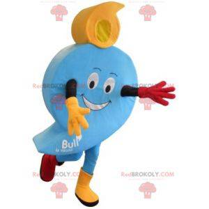 Mascotte en forme de bulle bleue. Chiffre 9 - Redbrokoly.com